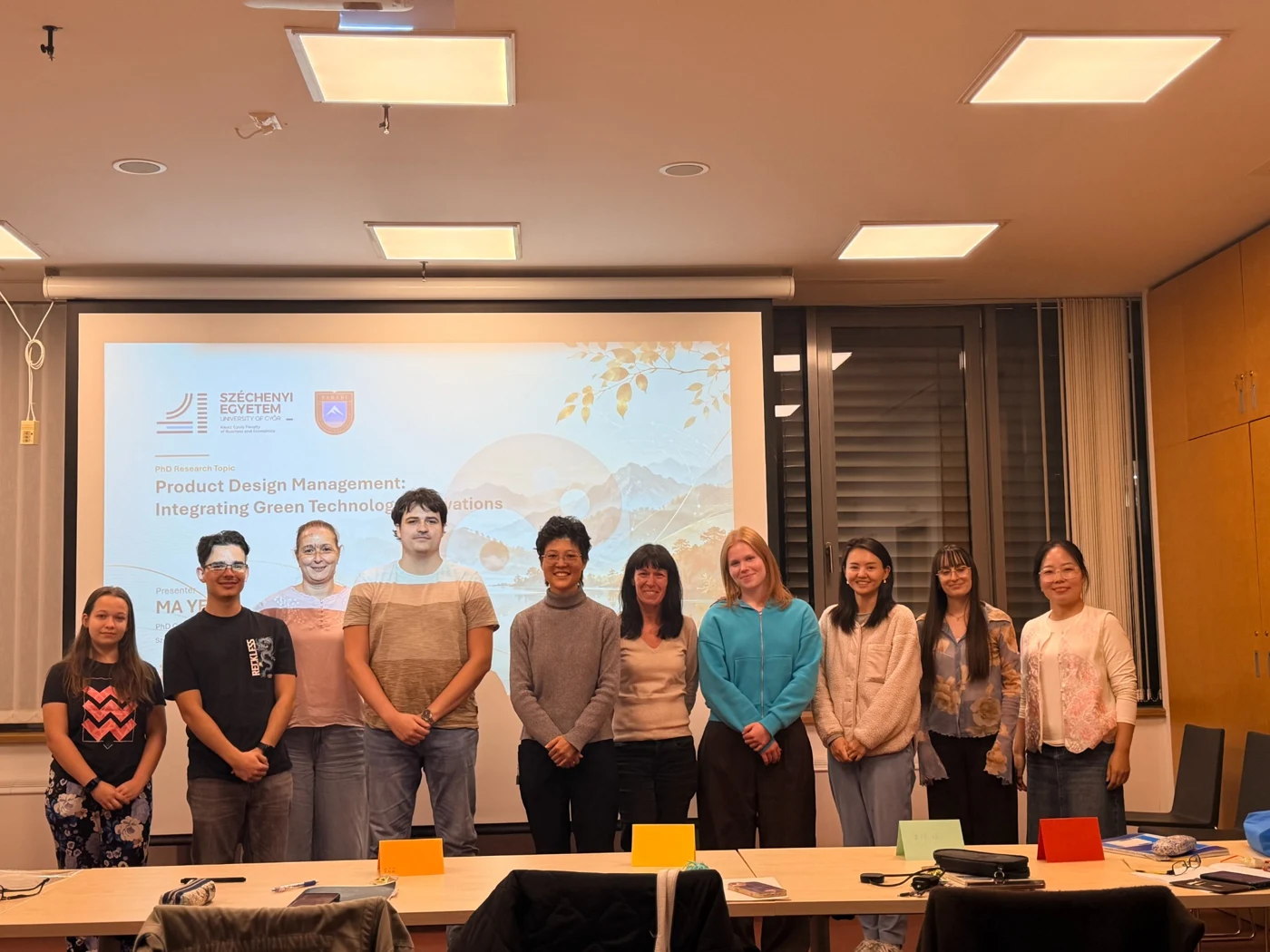 Group photo from the first presentation on product design management